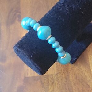 Chic Vintage Turquoise Beaded Bracelet